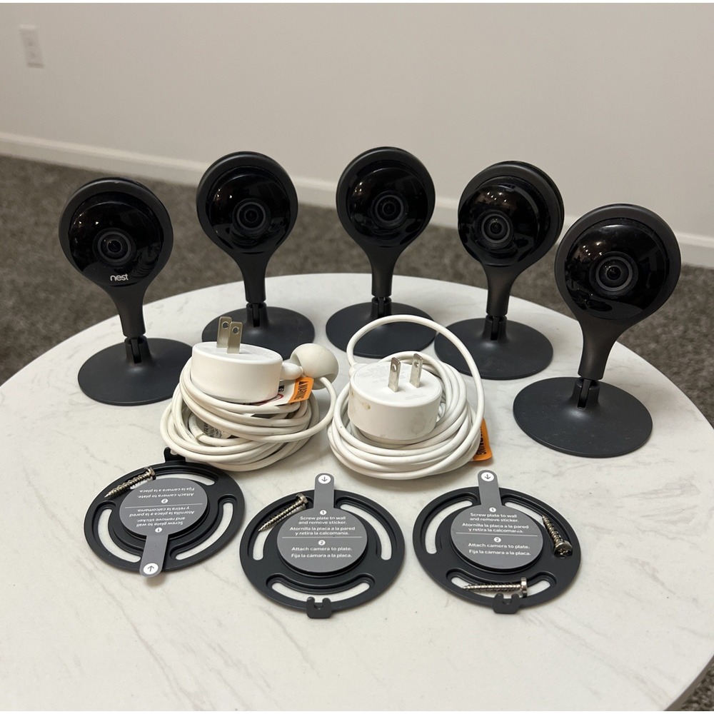 Google Nest Security Camera Indoor Cam A0005 Black Tested Working Lot of 5